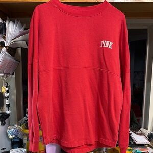 PINK Victoria's Secret Red Crew Neck Sweater